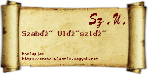 Szabó Ulászló névjegykártya