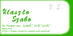 ulaszlo szabo business card